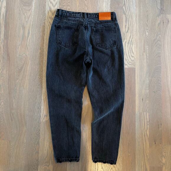 Princess Polly Zaiden Straight Leg Jeans Black Denim Womens Size 6 - Picture 6 of 8